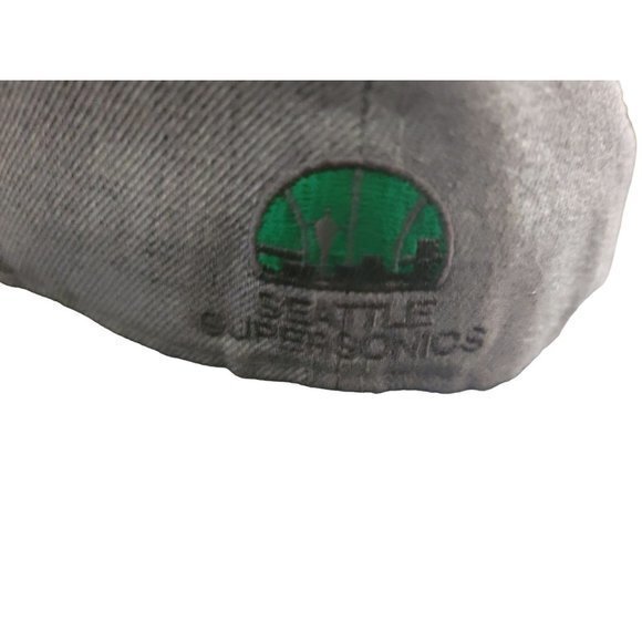 Seattle Supersonics Mens 7 1/4 Grey Hardwood‎ Classic New Era Hat - Picture 6 of 7